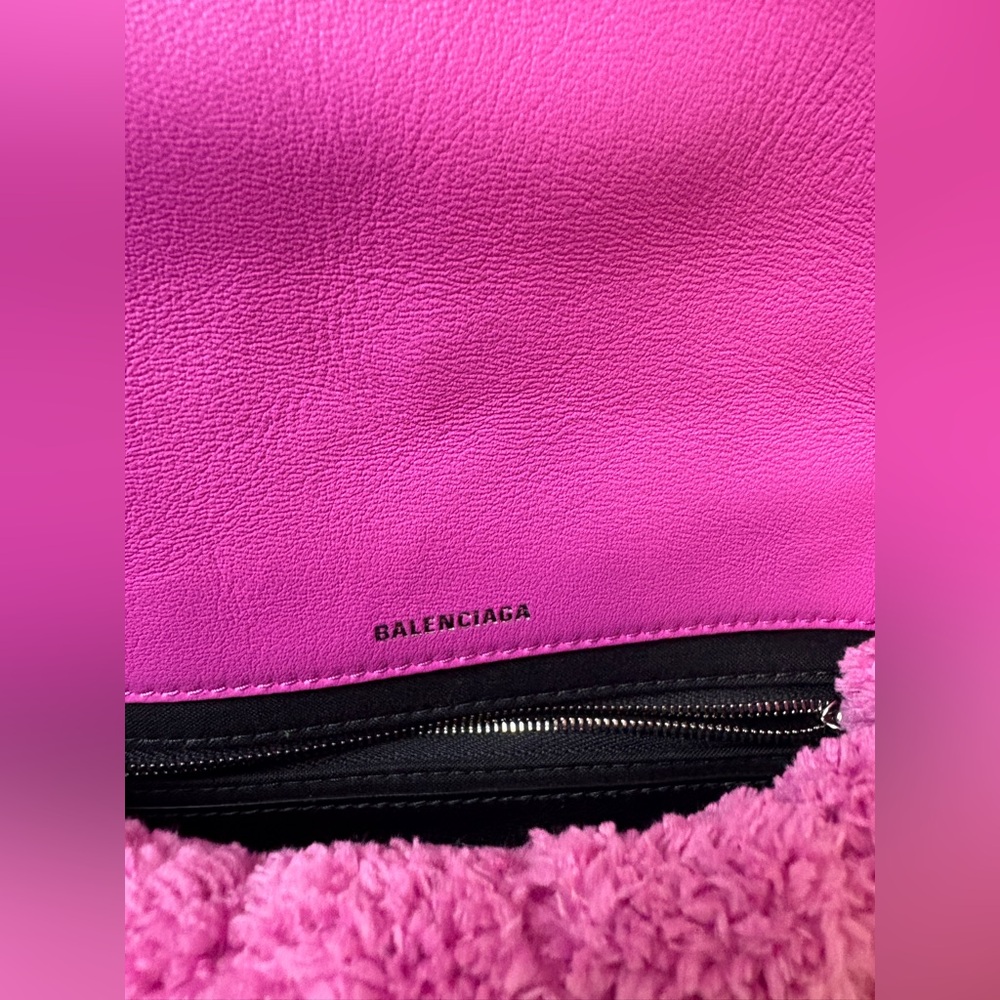 Balenciaga Pink Monaco Mini Bag Quilted Towel Fabric NWT - Picture 7 of 9